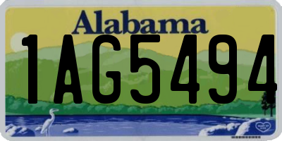 AL license plate 1AG5494