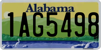 AL license plate 1AG5498