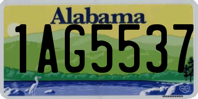 AL license plate 1AG5537