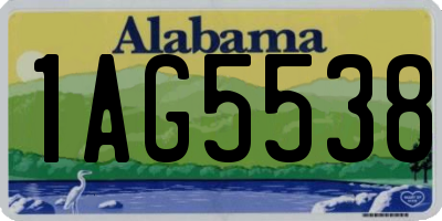 AL license plate 1AG5538