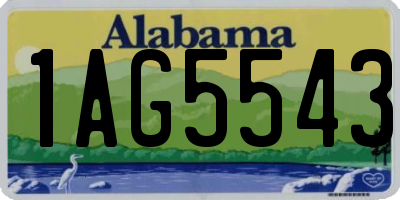 AL license plate 1AG5543