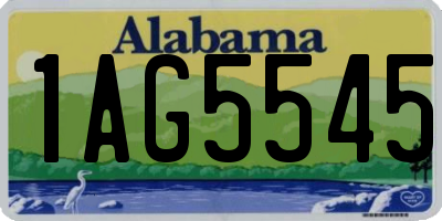 AL license plate 1AG5545