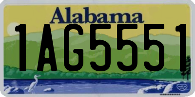 AL license plate 1AG5551
