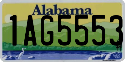 AL license plate 1AG5553