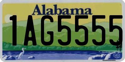 AL license plate 1AG5555
