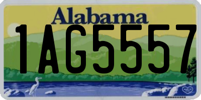 AL license plate 1AG5557