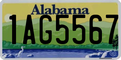 AL license plate 1AG5567