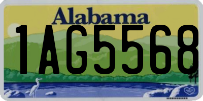 AL license plate 1AG5568