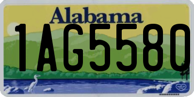 AL license plate 1AG5580