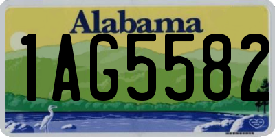 AL license plate 1AG5582