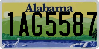 AL license plate 1AG5587