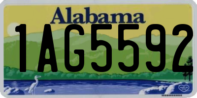 AL license plate 1AG5592