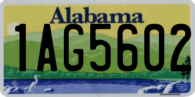 AL license plate 1AG5602