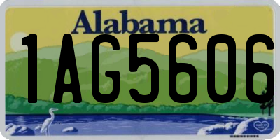 AL license plate 1AG5606