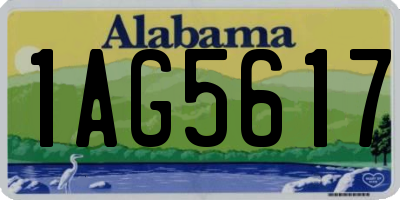 AL license plate 1AG5617
