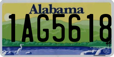 AL license plate 1AG5618