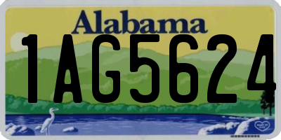 AL license plate 1AG5624