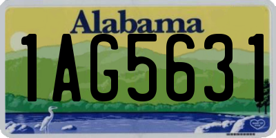 AL license plate 1AG5631