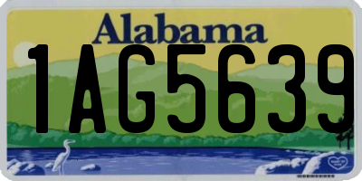 AL license plate 1AG5639