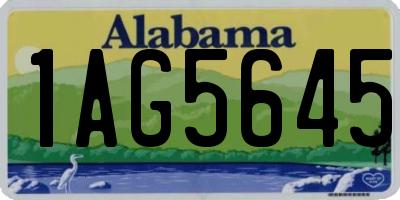 AL license plate 1AG5645