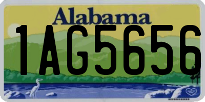 AL license plate 1AG5656