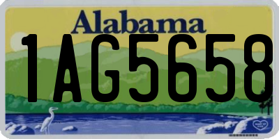 AL license plate 1AG5658