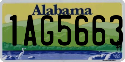 AL license plate 1AG5663