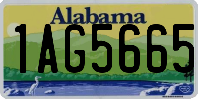 AL license plate 1AG5665
