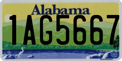 AL license plate 1AG5667