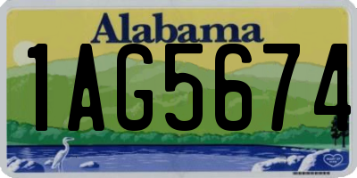 AL license plate 1AG5674