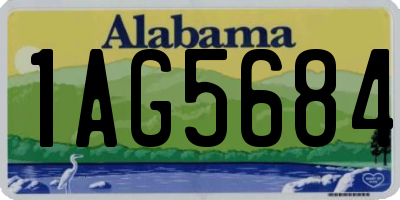AL license plate 1AG5684