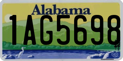 AL license plate 1AG5698