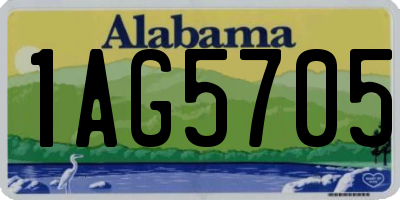 AL license plate 1AG5705