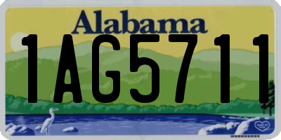 AL license plate 1AG5711