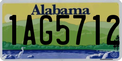 AL license plate 1AG5712