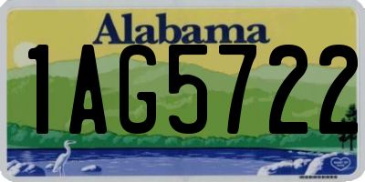 AL license plate 1AG5722