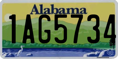 AL license plate 1AG5734