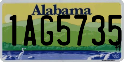 AL license plate 1AG5735