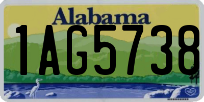 AL license plate 1AG5738