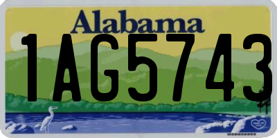 AL license plate 1AG5743