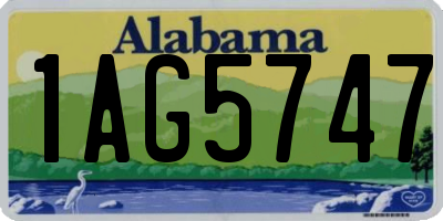 AL license plate 1AG5747