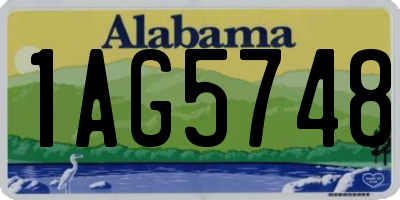 AL license plate 1AG5748