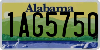 AL license plate 1AG5750