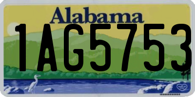 AL license plate 1AG5753