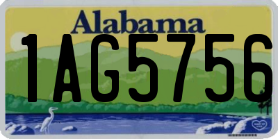 AL license plate 1AG5756