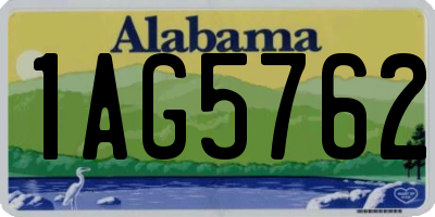 AL license plate 1AG5762