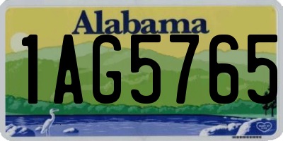 AL license plate 1AG5765