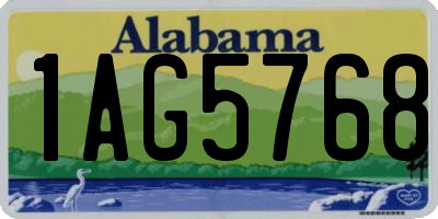 AL license plate 1AG5768