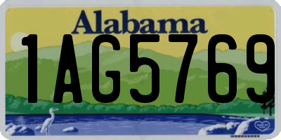 AL license plate 1AG5769