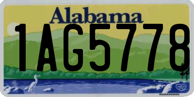 AL license plate 1AG5778